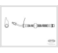 Tubo flessibile freno Assale anteriore 19030291 CORTECO per OPEL RENAULT