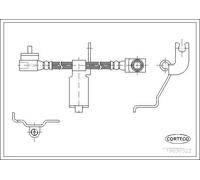 Tubo flessibile freno Assale anteriore 19030322 CORTECO per FORD TRANSIT Furgone