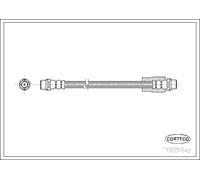 Tubo flessibile freno Assale anteriore 19031642 CORTECO per AUDI A4 B6