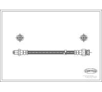 Tubo flessibile freno Assale anteriore 19032181 CORTECO per SKODA FAVORIT