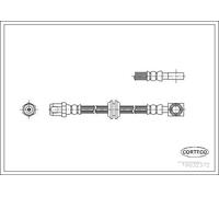 Tubo flessibile freno Assale anteriore 19032372 CORTECO per MINI MINI