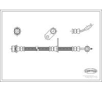 Tubo flessibile freno Assale anteriore 19032715 CORTECO per TOYOTA RAV 4 I