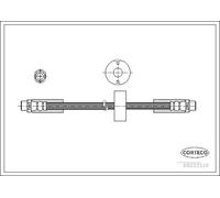 Tubo flessibile freno Assale anteriore 19033516 CORTECO per AUDI ALLROAD C5