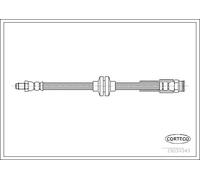 Tubo flessibile freno Assale anteriore 19034343 CORTECO per FIAT ALFA ROMEO OPEL