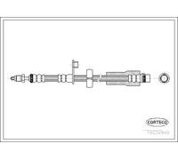 Tubo flessibile freno Assale anteriore 19034949 CORTECO per CITROËN PEUGEOT