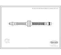Tubo flessibile freno Assale anteriore 19035818 CORTECO per RENAULT MEGANE II