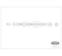Tubo flessibile freno Assale anteriore 19036354 CORTECO per AUDI A4 B8