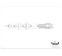 Tubo flessibile freno Assale anteriore 19036602 CORTECO per BMW 3 Touring 3 5 1