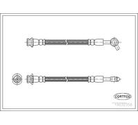Tubo flessibile freno Assale anteriore Sx 19032358 CORTECO per NISSAN
