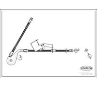 Tubo flessibile freno Assale anteriore Sx 19034953 CORTECO per PEUGEOT 407