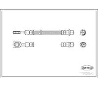 Tubo flessibile freno Assale posteriore 19026813 CORTECO per OPEL ASTRA G Coupé