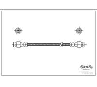 Tubo flessibile freno Assale posteriore 19032228 CORTECO per SKODA FELICIA I