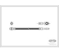 Tubo flessibile freno Assale posteriore 19032310 CORTECO per AUDI SEAT