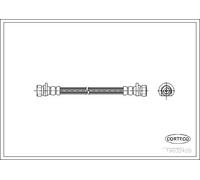 Tubo flessibile freno Assale posteriore 19032420 CORTECO per HONDA CRX II