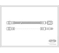 Tubo flessibile freno Assale posteriore 19034686 CORTECO per AUDI A8 D2