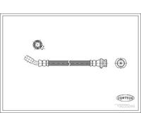 Tubo flessibile freno Assale posteriore 19035051 CORTECO per NISSAN MICRA II