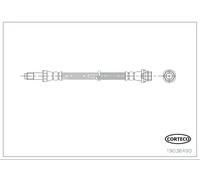 Tubo flessibile freno Assale posteriore 19036490 CORTECO per FORD S-MAX