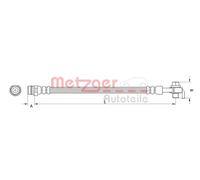 Tubo flessibile freno Assale posteriore Dx 4110799 METZGER per VOLVO FORD