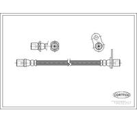 Tubo flessibile freno Assale posteriore Sx 19032207 CORTECO per TOYOTA