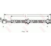 Tubo flessibile freno Filettatura interna PHD163 TRW per OPEL ISUZU