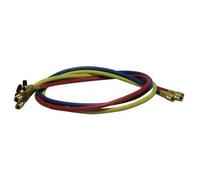 TUBO FLESSIBILE FRUSTA 1500 MM ATTACCHI IN LINEA CON VALVOLA A SFERA 5 Rosso