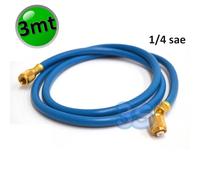 Tubo flessibile frusta per gas refrigerante - 1/4 sae 300 cm - Colore BLU