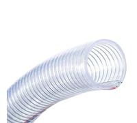 Tubo flessibile idraulico trasparente rinforzato con filo di acciaio in PVC, lunghezza 1 m, diametro esterno 100 mm-110 mm, spessore parete 5 mm(110mm x 5mm)