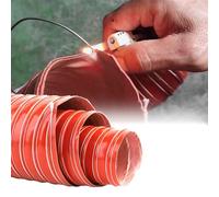 Tubo flessibile ignifugo ad alta temperatura da 2" a 10" - Scarico in silicone con morsetti for sfiato asciugatrice/HVAC/generatore(64mm L4m)