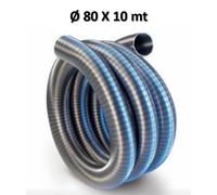 Tubo flessibile in acciaio Ø 80 mm lunghezza 10 mt - canna fumaria parete inter