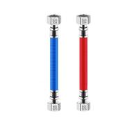 Tubo flessibile in acciaio inossidabile 304 for scaldabagno, tubo di ingresso acqua calda o fredda, soffietto a 4 punti, resistente ai metalli(Red and Blue,40cm)