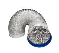 Tubo flessibile in alluminio, 1,5 m-5 m, Ø80-200 mm, for cappa, asciugatrice, aria condizionata, ventola di estrazione, resistente al calore, 2 morsetti inclusi(160mm 2m)