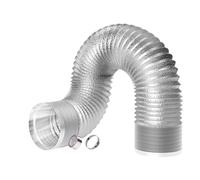 Tubo flessibile in alluminio, 1,5 m-5 m, 80 mm-200 mm, for sfiato dell'asciugatrice, aria condizionata, ventola di estrazione, tenda da coltivazione, resistente al calore(120mm 1.5m)
