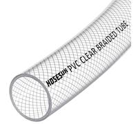 Tubo flessibile in plastica trasparente rinforzata per aria, acqua, olio, gas, cibo, in PVC, diametro interno 25 mm, lunghezza 30 m