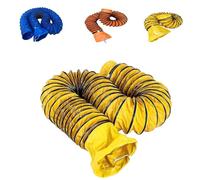 Tubo flessibile in PVC da 4,9 m a 9,8 m, corda regolabile e anello a D da 15,2 cm a 40,6 cm, tubo dell'aria retrattile per ventilazione giallo, 1,5 m, resistente e leggero