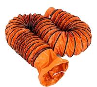 Tubo flessibile in PVC da 6" a 40" - Condotto di ventilazione regolabile con filo e funi in acciaio for fabbriche, scantinati(L3.0mx350mm)