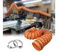 Tubo flessibile in PVC lungo 1,8 m per ventilatori di ventilazione in linea, HVAC e soffiatori, condotto d'aria per Crawl Space Air 200 mm ID (200 mm) per un flusso d'aria efficiente