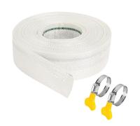 Tubo flessibile in tessuto, 10 m x 32 mm, tubo di scarico industriale, tubo di irrigazione con 2 clip per immersioni, piscine, irrigazione giardino
