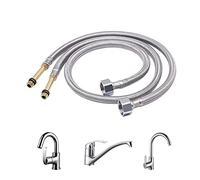 Tubo Flessibile Intrecciato Flessibile per Doccia Tubo di Collegamento per Rubinetto Tubo di Prolunga 60CM 1/2 BSP e M10 Raccordo Tubo dell’Acqua per Miscelatore per Lavandino Cucina Bagno 2 Pezzi