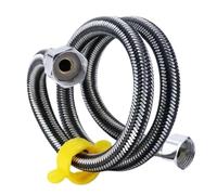 Tubo flessibile intrecciato in acciaio inossidabile Rubinetto Scaldabagno Acqua Calda e Fredda Tubo di ingresso in metallo ad alta pressione Accessori for il bagno(Black mixed stee30cm)