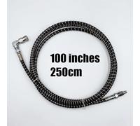 Tubo flessibile microline lungo con frusta di riempimento remoto Femmina e maschio Estremità da 90 gradi Connettore rapido da 8 mm Tubo con copertura a molla di ricarica(100inches(250cm))
