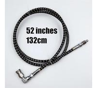 Tubo flessibile microline lungo con frusta di riempimento remoto Femmina e maschio Estremità da 90 gradi Connettore rapido da 8 mm Tubo con copertura a molla di ricarica(52inches(132cm))