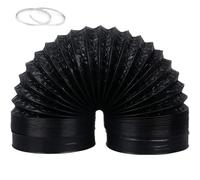 Tubo Flessibile Per Aria Di Scarico, Tubo Di Ventilazione, Tubo Flessibile in Alluminio PVC, Isolamento Termico Acustico, Per Ventilatore Di Scarico Bagno Cucina Estrattore (ø 170mm/2m,black)