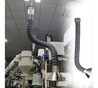 Tubo flessibile per aspirazione fumi di saldatura, tubo di raccolta per aria, fumo, rimozione polvere, braccio collettore condotto con cappuccio rimovibile