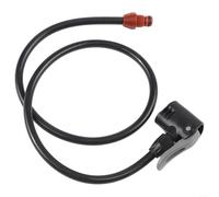Tubo flessibile per bicicletta, prolunga in gomma da 800 mm con adattatore valvola AV/DV a doppia testa per Presta e Woods, nero