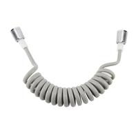 Tubo flessibile per doccia a molla in ABS, tubo idraulico durevole di alta qualità per bidet da bagno, pistola spruzzatrice per acqua, bianco grigio, 2 m (Grigio)