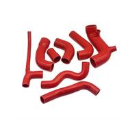 Tubo Flessibile Per Fiat Per Uno Per Turbo Ie 1.4 MK2 1989-1995 Intercooler + Radiatore + Connettore Sostituzione Aria Aspirazione Tubo Silicone Kit Tubo Flessibile(Rosso)