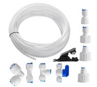 Tubo flessibile per filtro dell'acqua, 15 m, set di connettori rapidi, tubo per acqua potabile per frigorifero, filtro, gelatiera e lavello