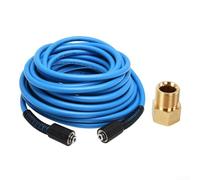 Tubo flessibile per idropulitrice compatibile con raccordi M22, nominale per alta pressione fino a 3600 PSI e pressione di scoppio di 9000 PSI per prestazioni di pulizia affidabili (tipo B 15 metri)