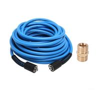 Tubo flessibile per idropulitrice resistente con connettore M22, adatto per l'uso a 3600 PSI e alta pressione di scoppio e flessibile per varie attività di pulizia (tipo A, 15 metri)