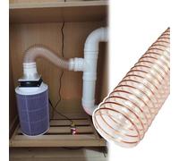 Tubo Flessibile per La Raccolta della Polvere Tubo flessibile in poliuretano PU trasparente da 1,5 mm di spessore, diverse misure, 1 m, 2 m(L 3.3ft/1m,Dia 11"/280MM)